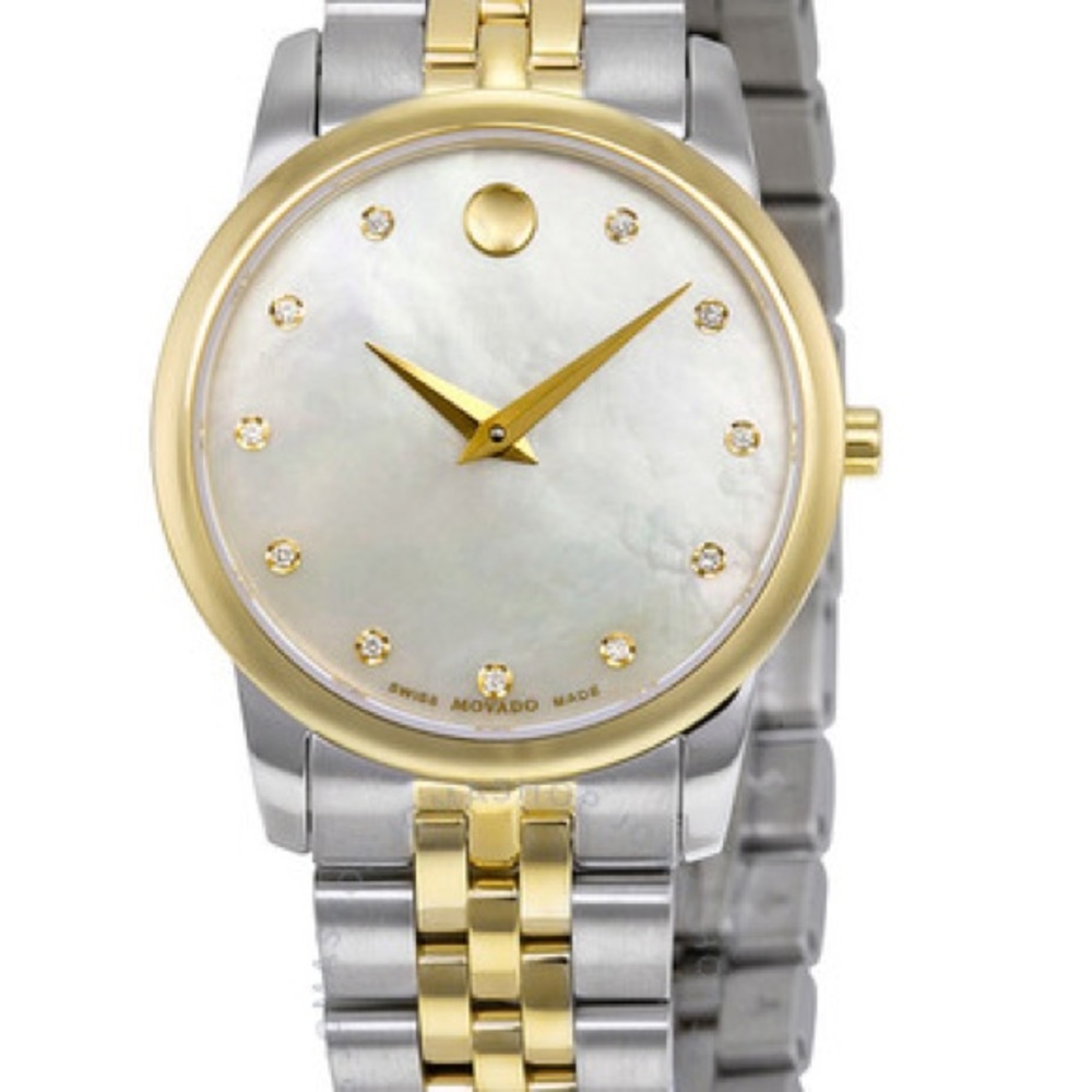 MOVADO Safiro Mother of Pearl Dial Diamond Ladies Watch No. 0606900
